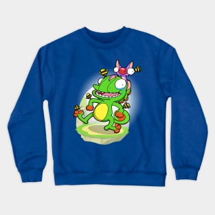 Lizard and Bat! (Bee armor version) Crewneck Sweatshirt